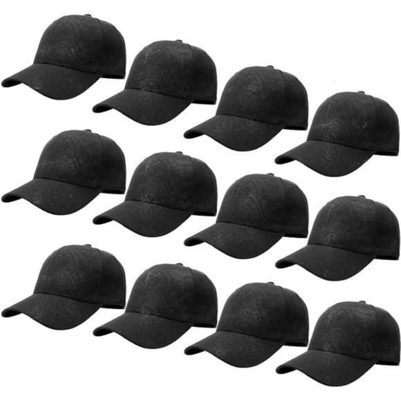 12 pack Baseball Cap Adjustable Running Workouts Outdoor Activities All Seasons - Picture 1 of 5